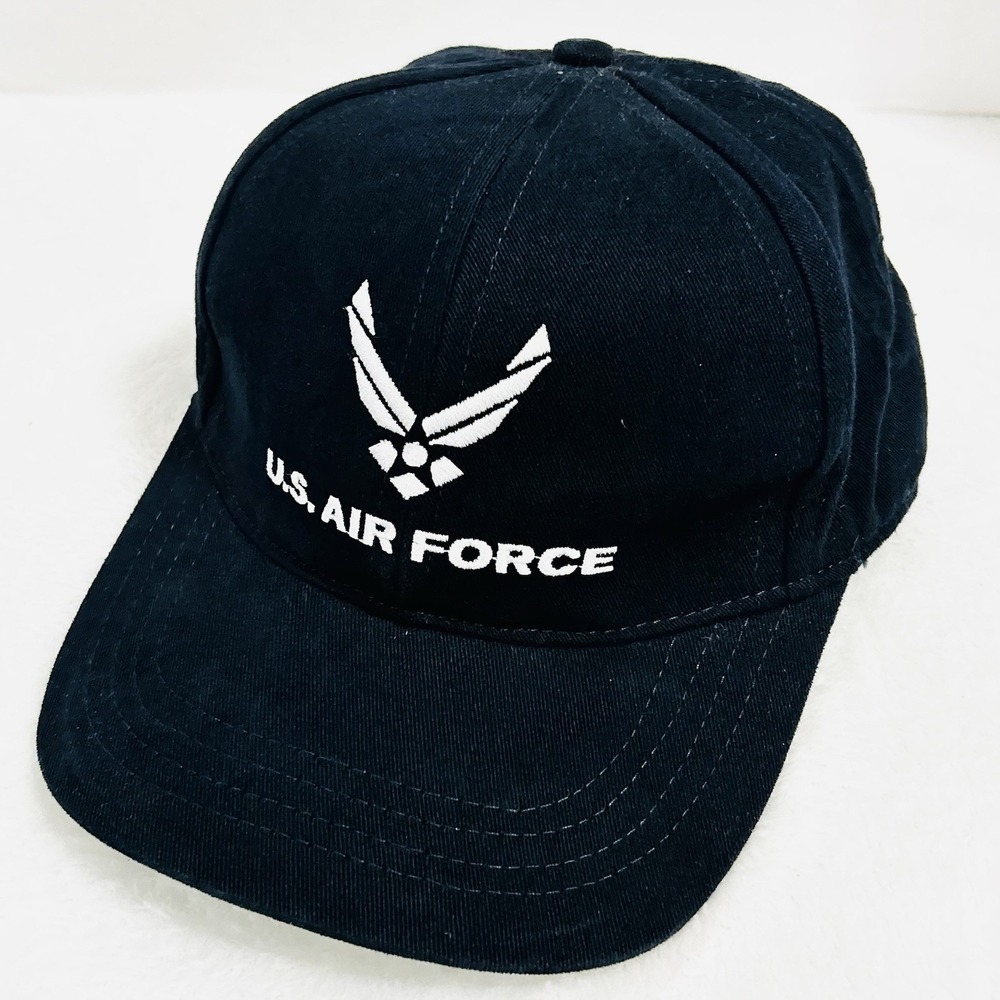 U.S. Air Force Military Wordmark Logo Made in USA Hat Cap Stretch Flex One Size